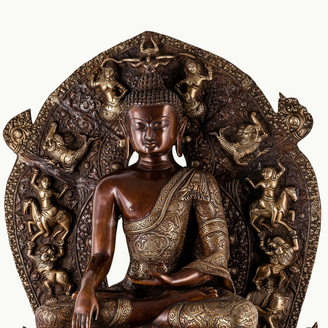 Brass brown polish sitting buddha