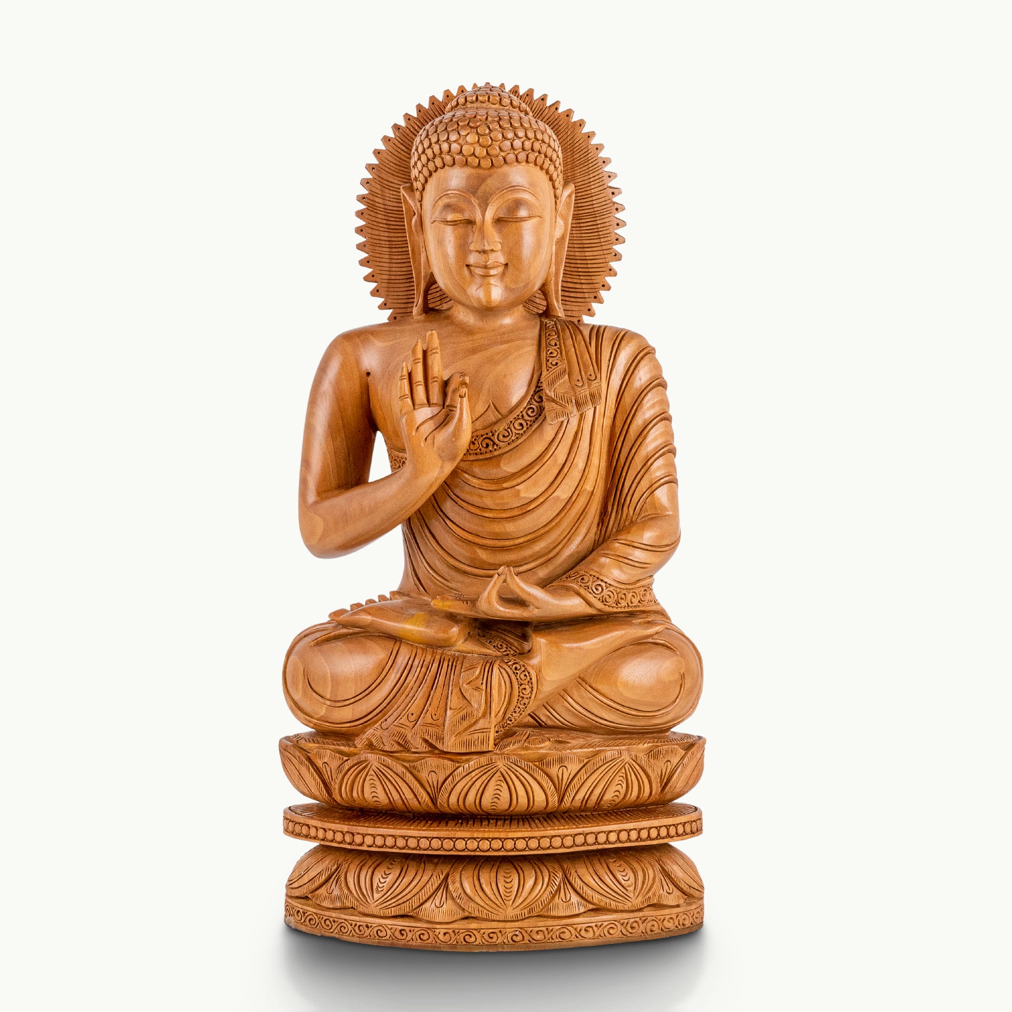 Rosewood buddha in sitting position