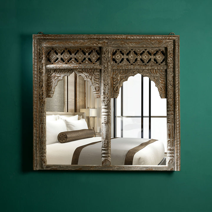 Vintage style mirror frame with 2 mirrors