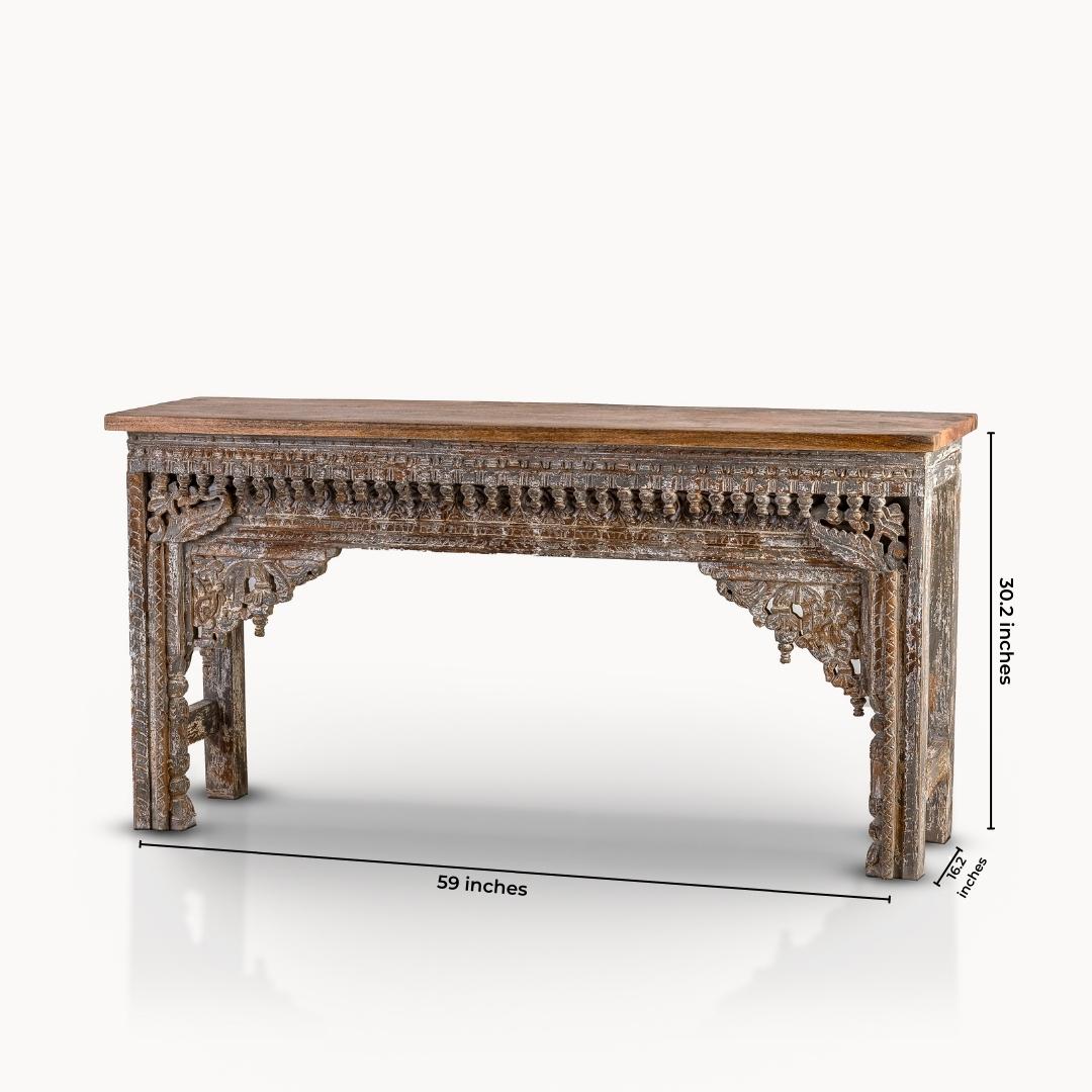 Antique look console table