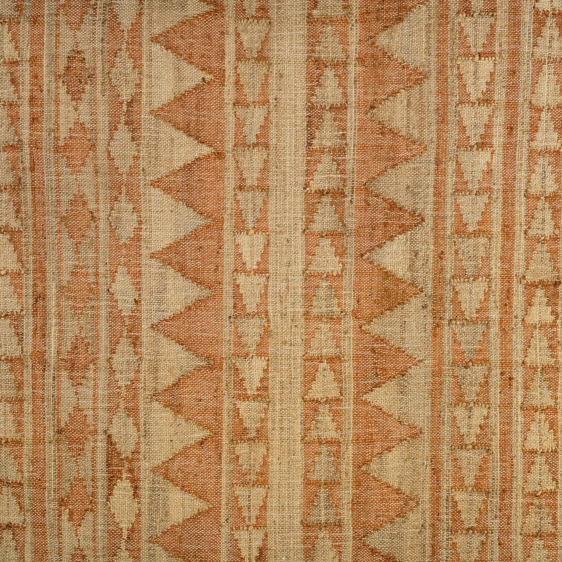 Handwoven Cotton Jute Rug – Earthy Tribal Stripes