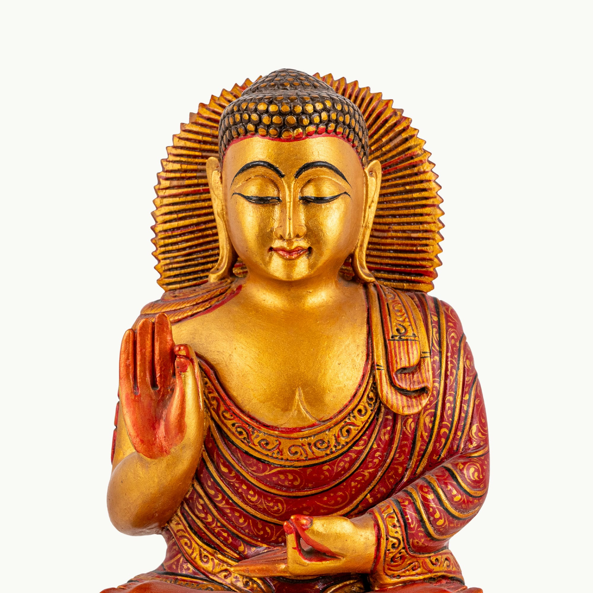 Rosewood painted buddha
