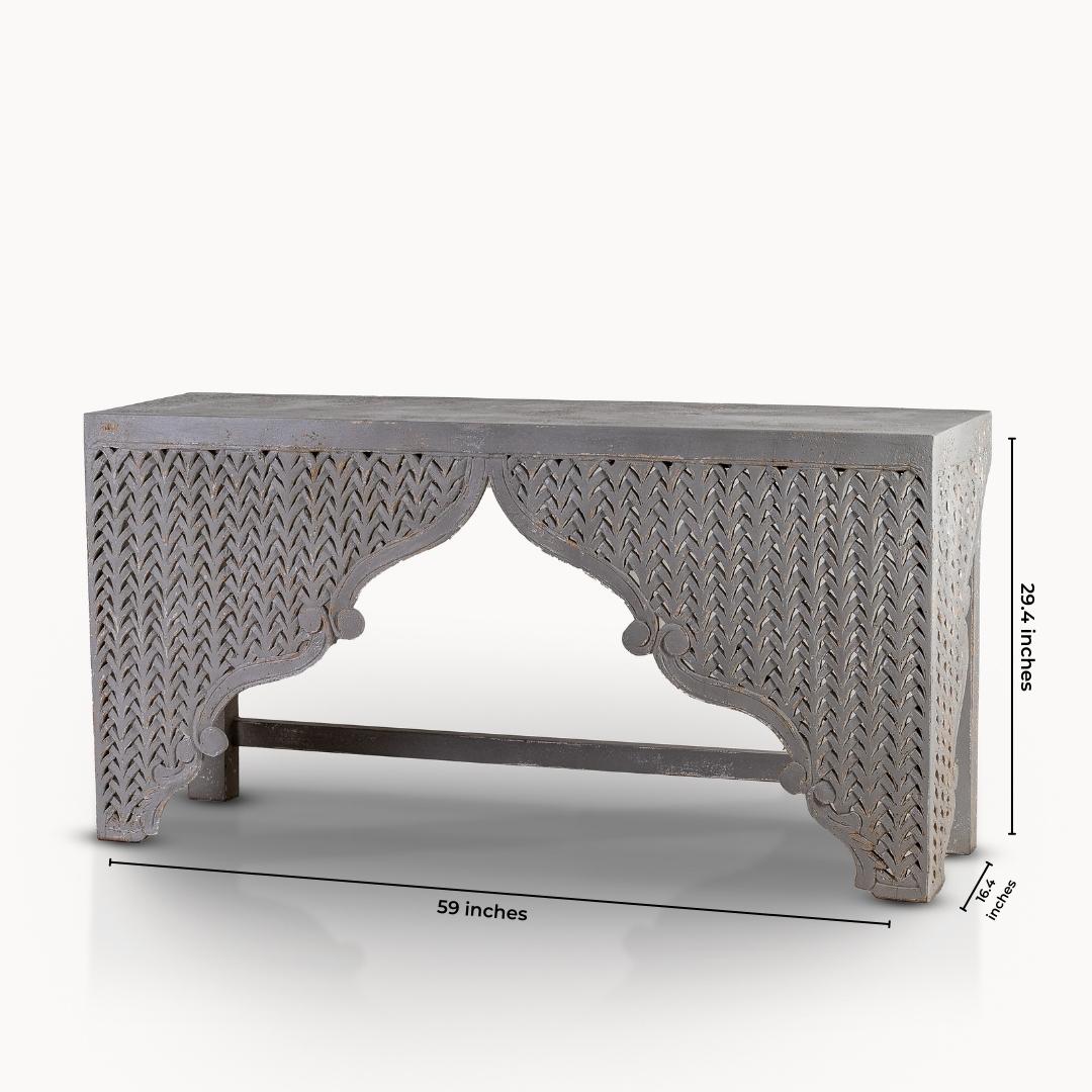 Grey console table