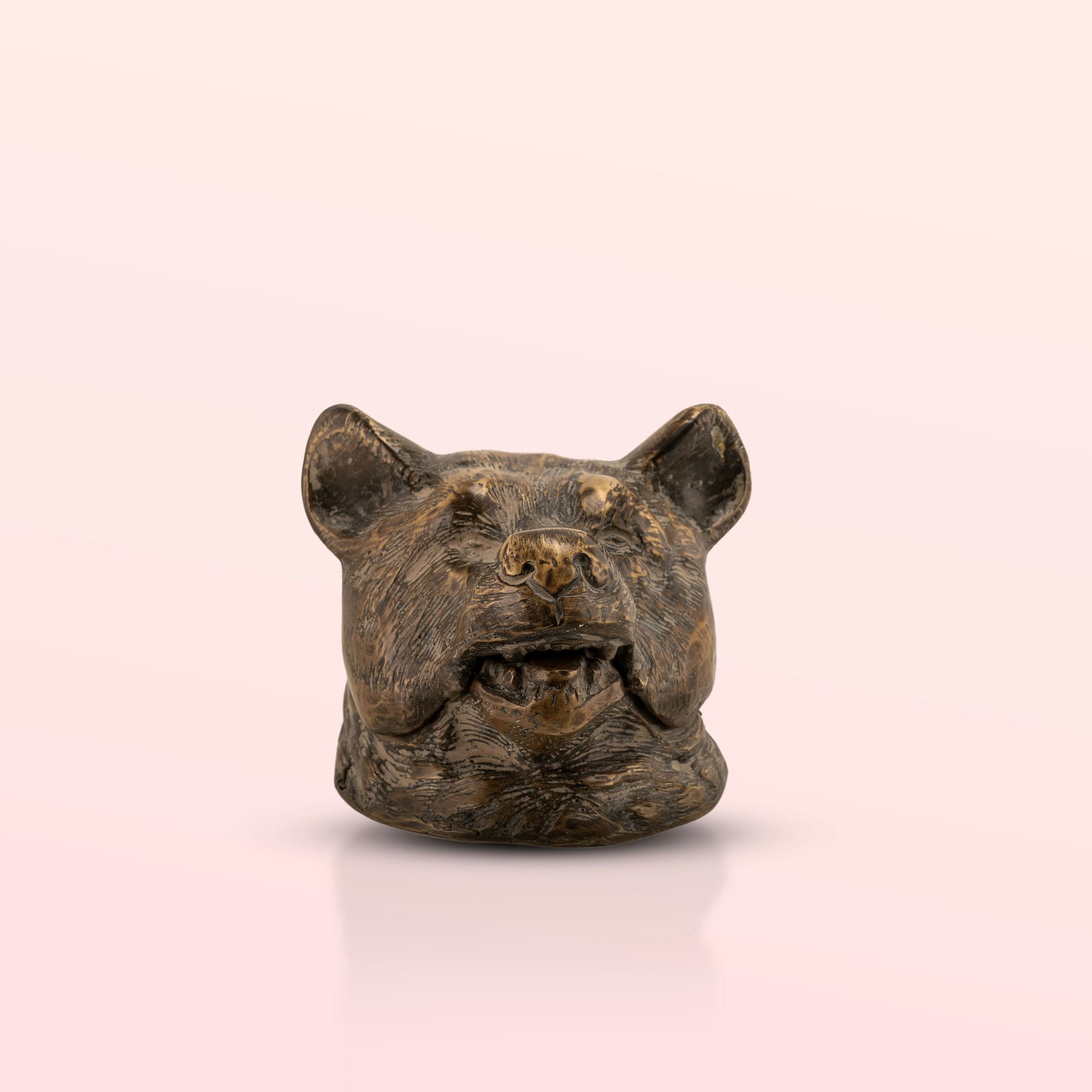 Antiqued Brass Bear Inkwell: The Forest Scribe