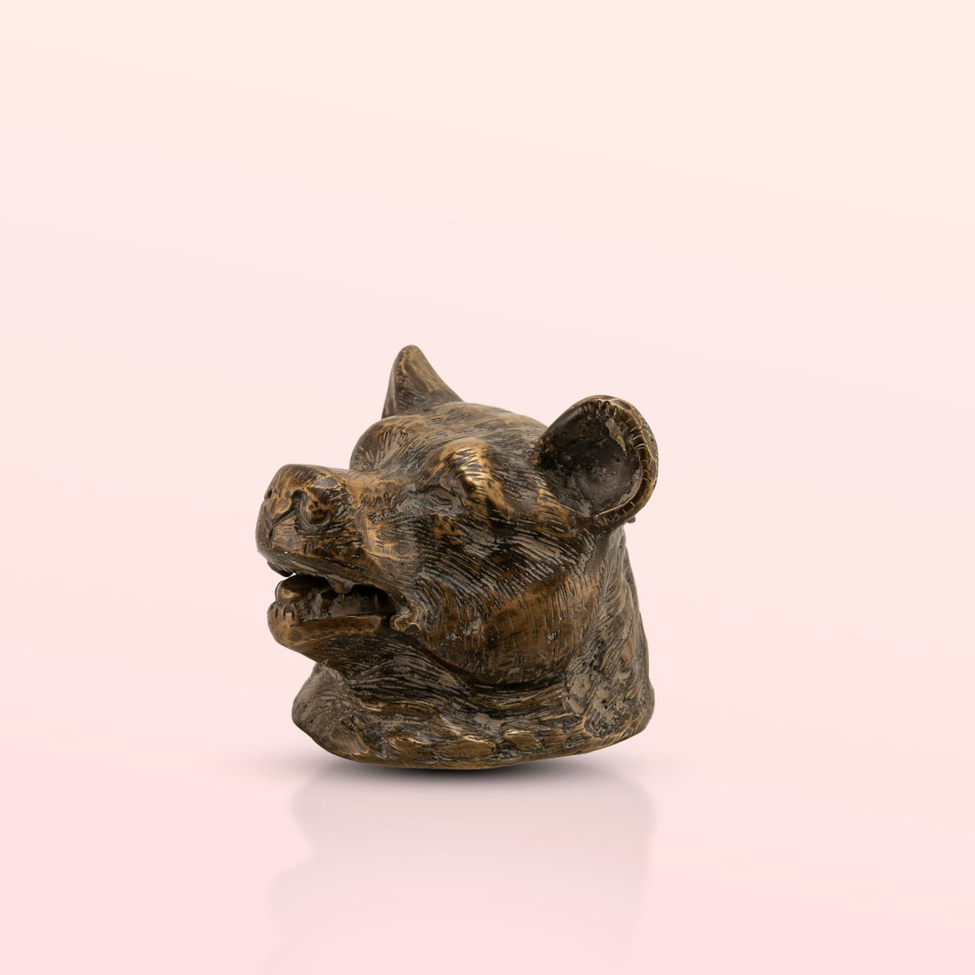 Antiqued Brass Bear Inkwell: The Forest Scribe