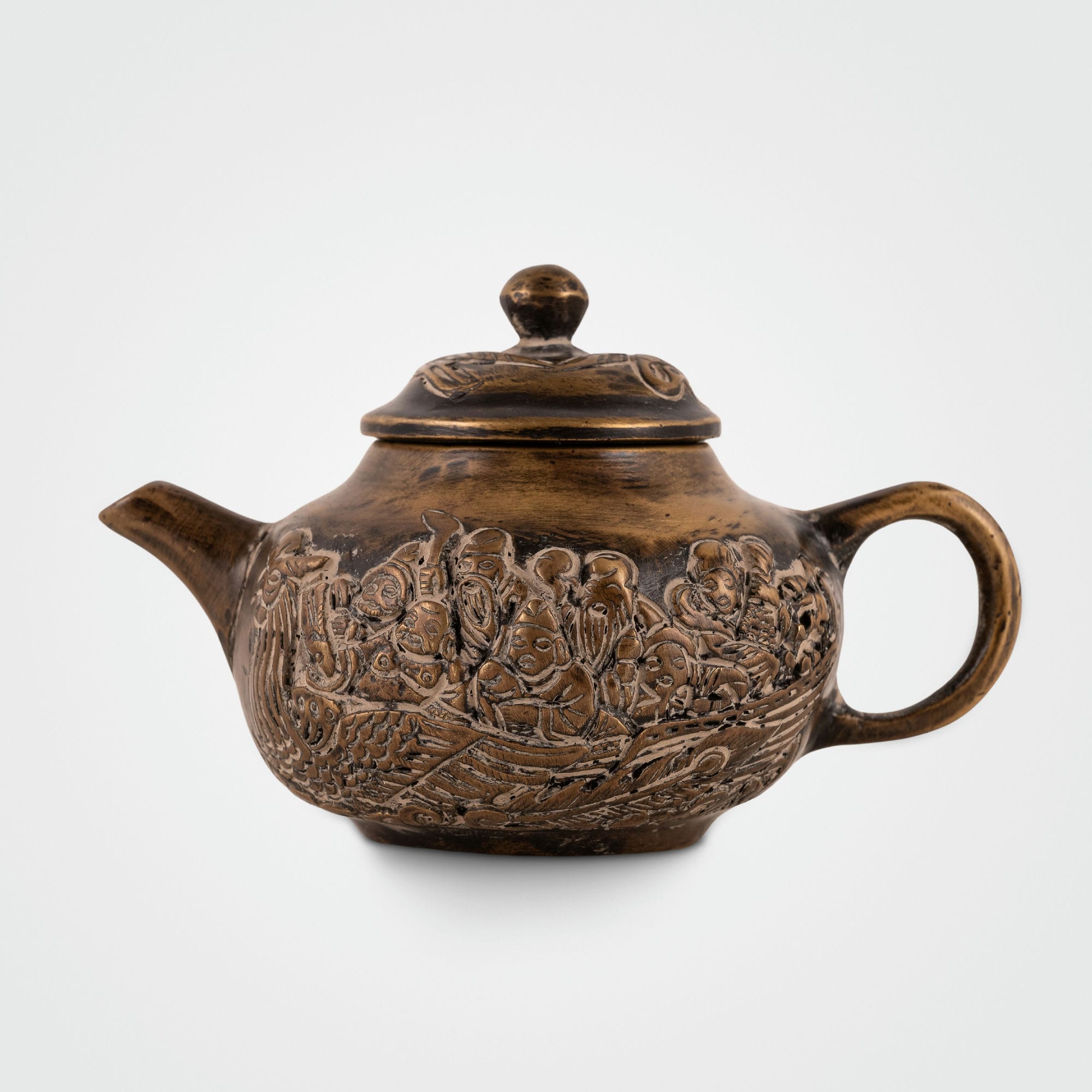 Brass Mythological Teapot: The Seafarers' Voyage