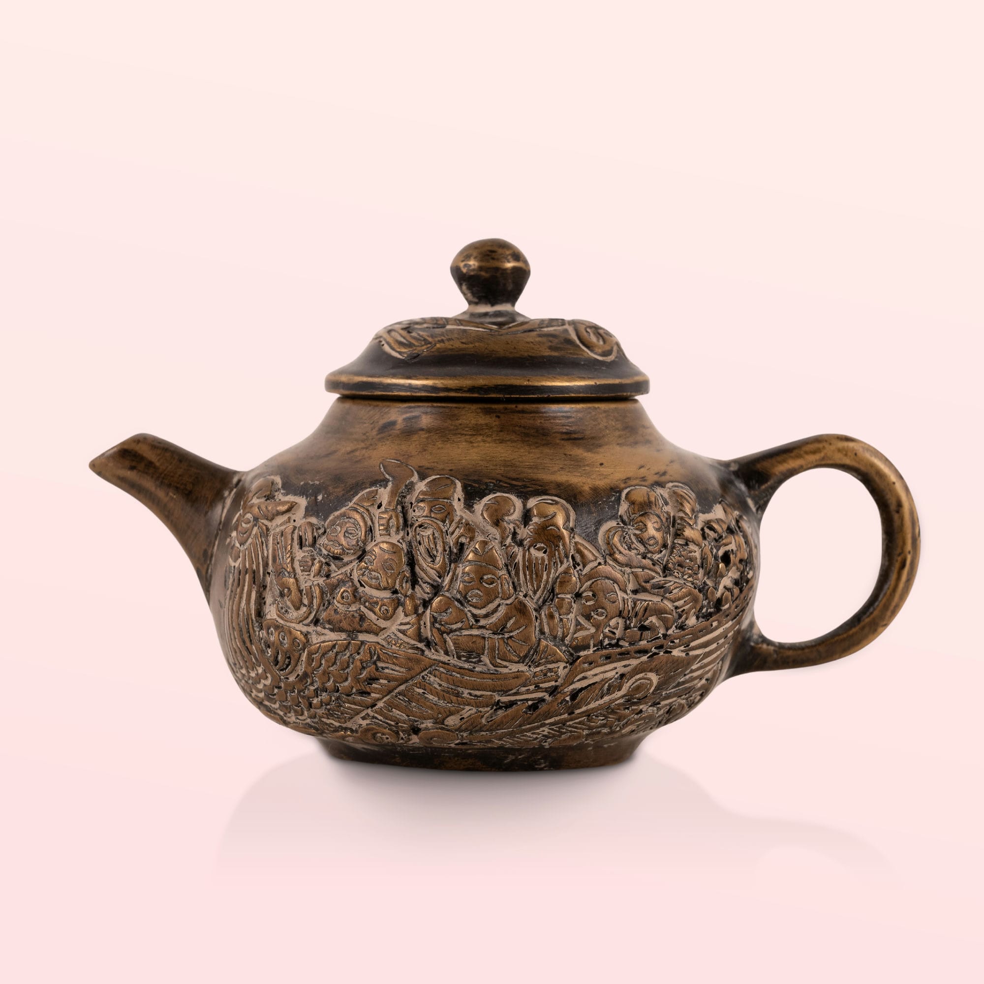 Brass Mythological Teapot: The Seafarers' Voyage