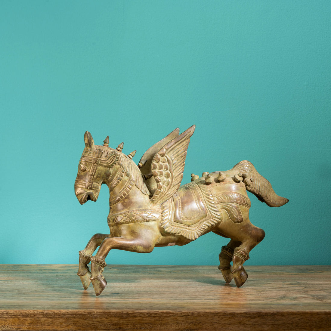 Brass Winged Horse Sculpture: The Celestial Courser