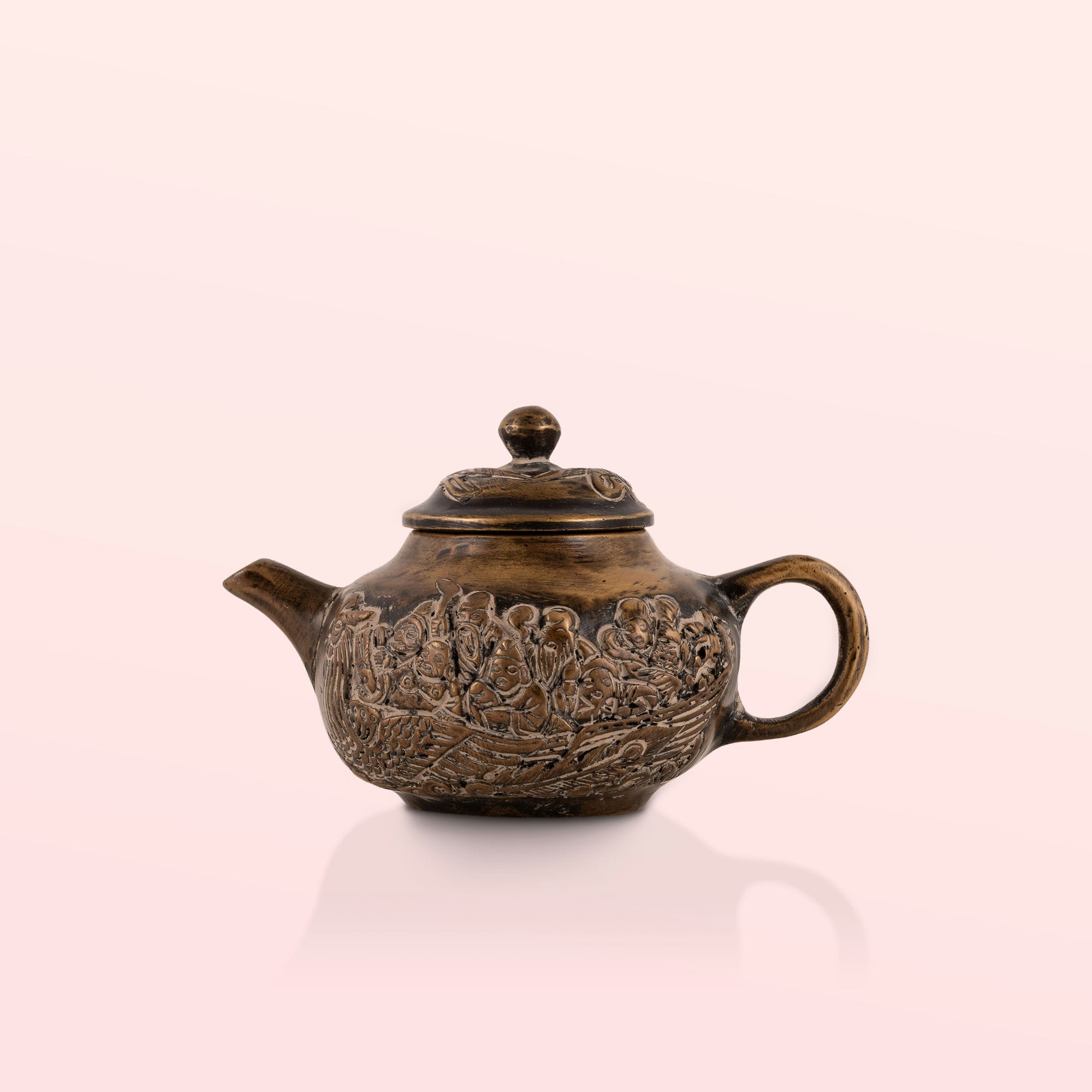 Brass Mythological Teapot: The Seafarers' Voyage