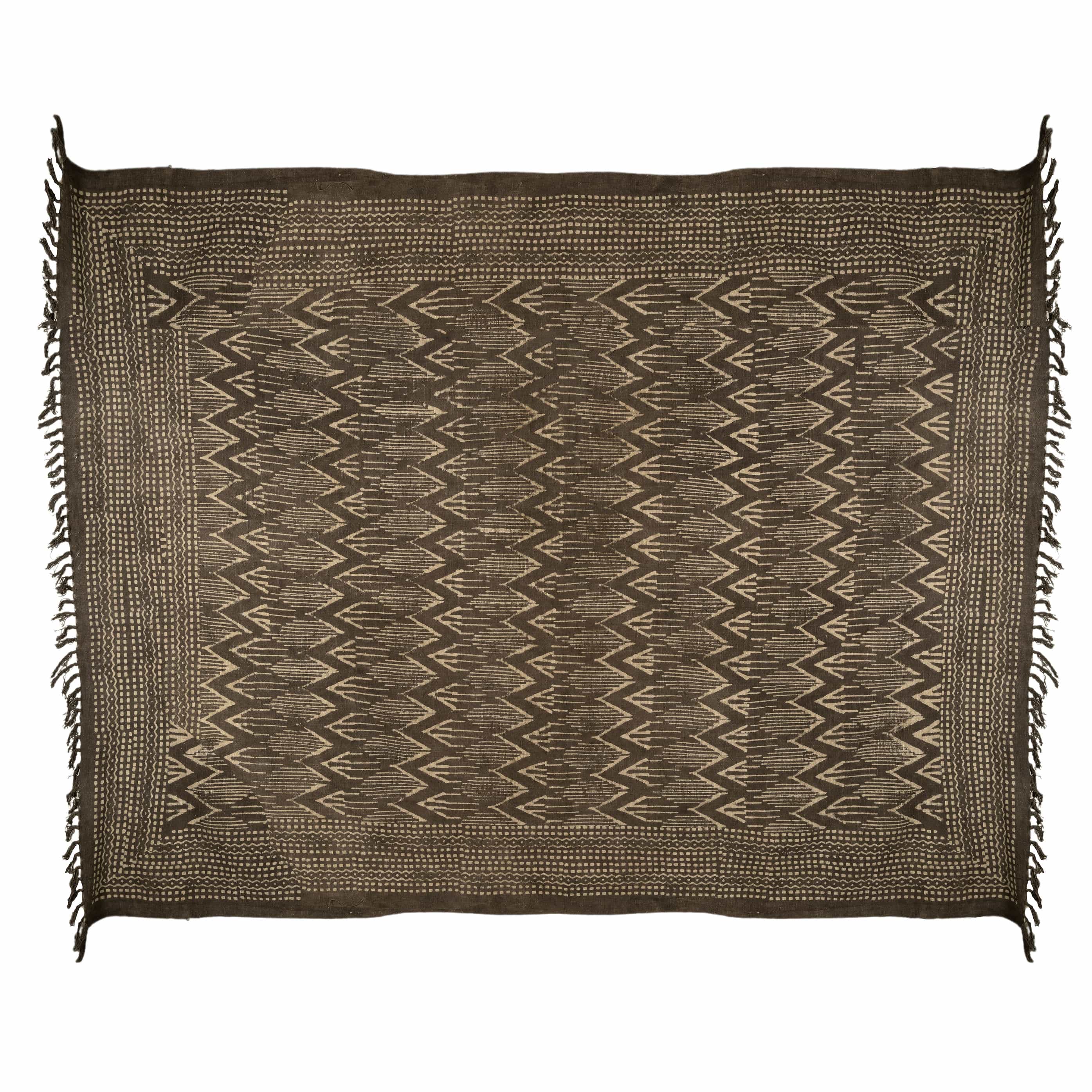 Brown Slub-Cotton Bedcover Set with Jute-Finish Texture – Rugged Sophistication for Modern Bedrooms