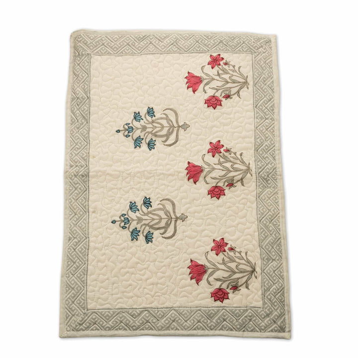 Spring Blush Lattice Quilt Hand-Stitched Cotton