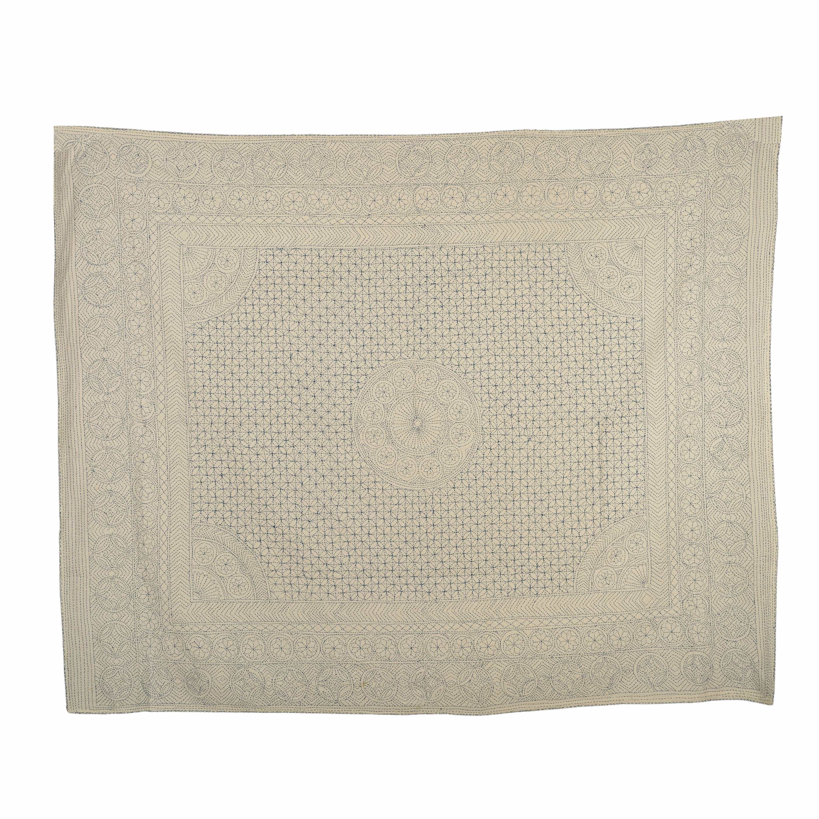Indigo Mandala Coverlet