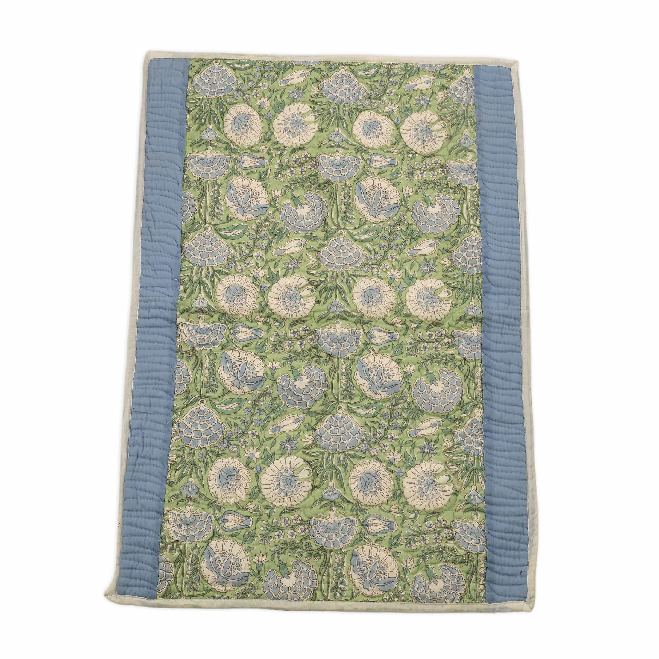 Hand Block Print Quilted Cotton Bedcover Set with Pillow Covers