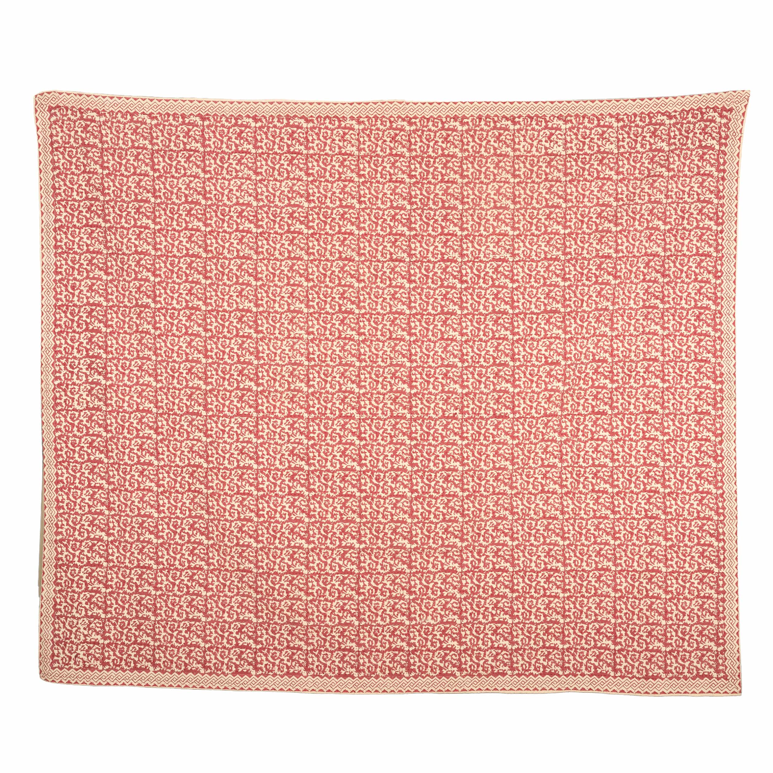 Berry Lattice Printed Coverlet