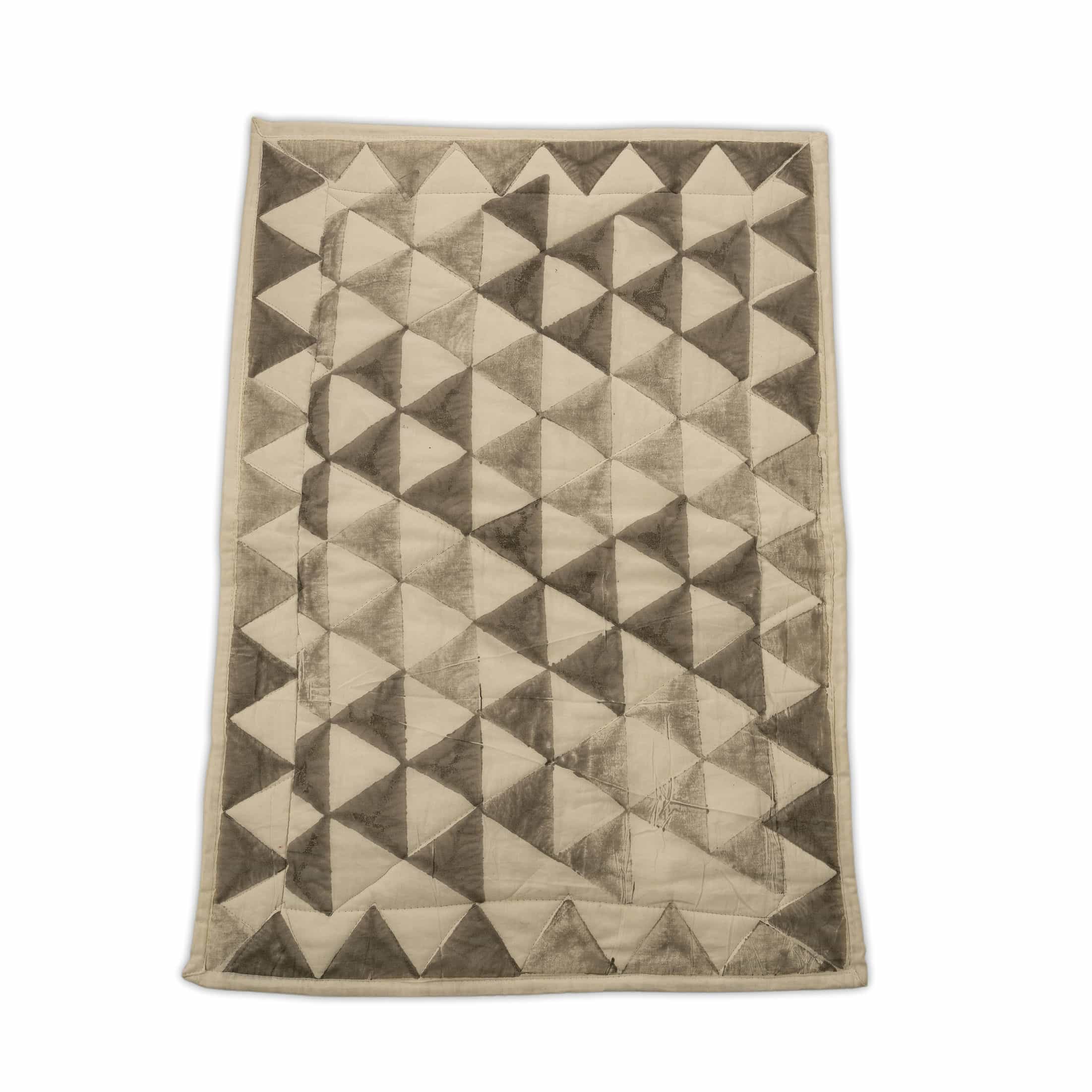 Monochrome 3D Pyramid Coverlet