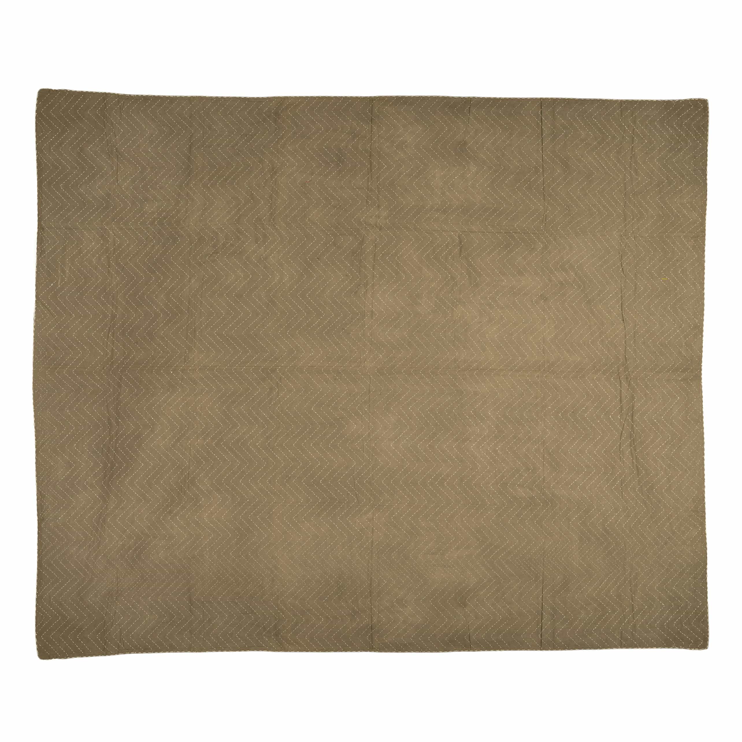 Taupe Chevron Quilted Coverlet