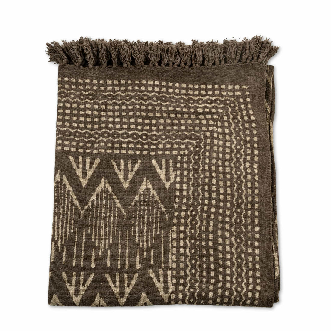 Brown Slub-Cotton Bedcover Set with Jute-Finish Texture – Rugged Sophistication for Modern Bedrooms