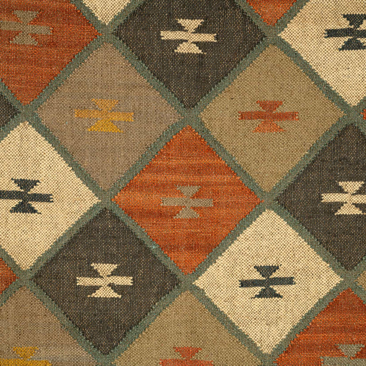 Earth Tone Harlequin Rug