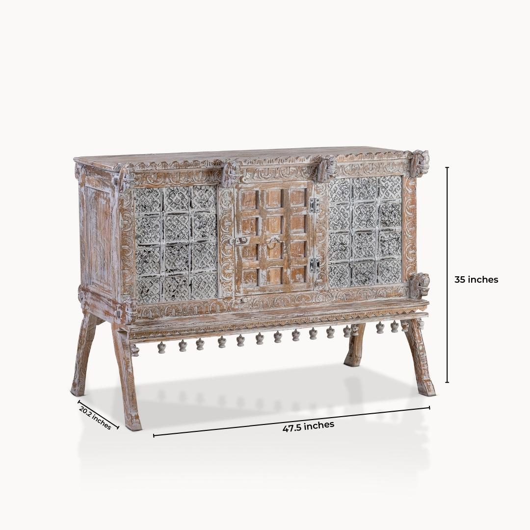 White wash console table