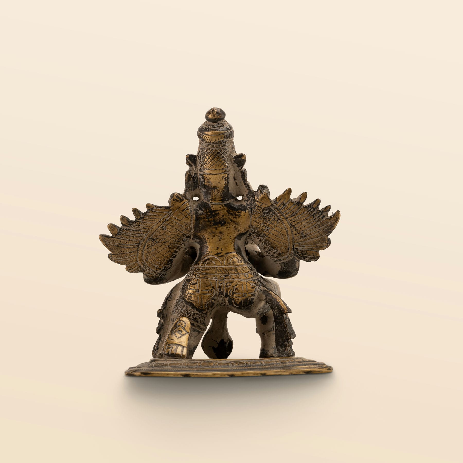 Antique Brass Garuda Statue: The Faithful Vahana