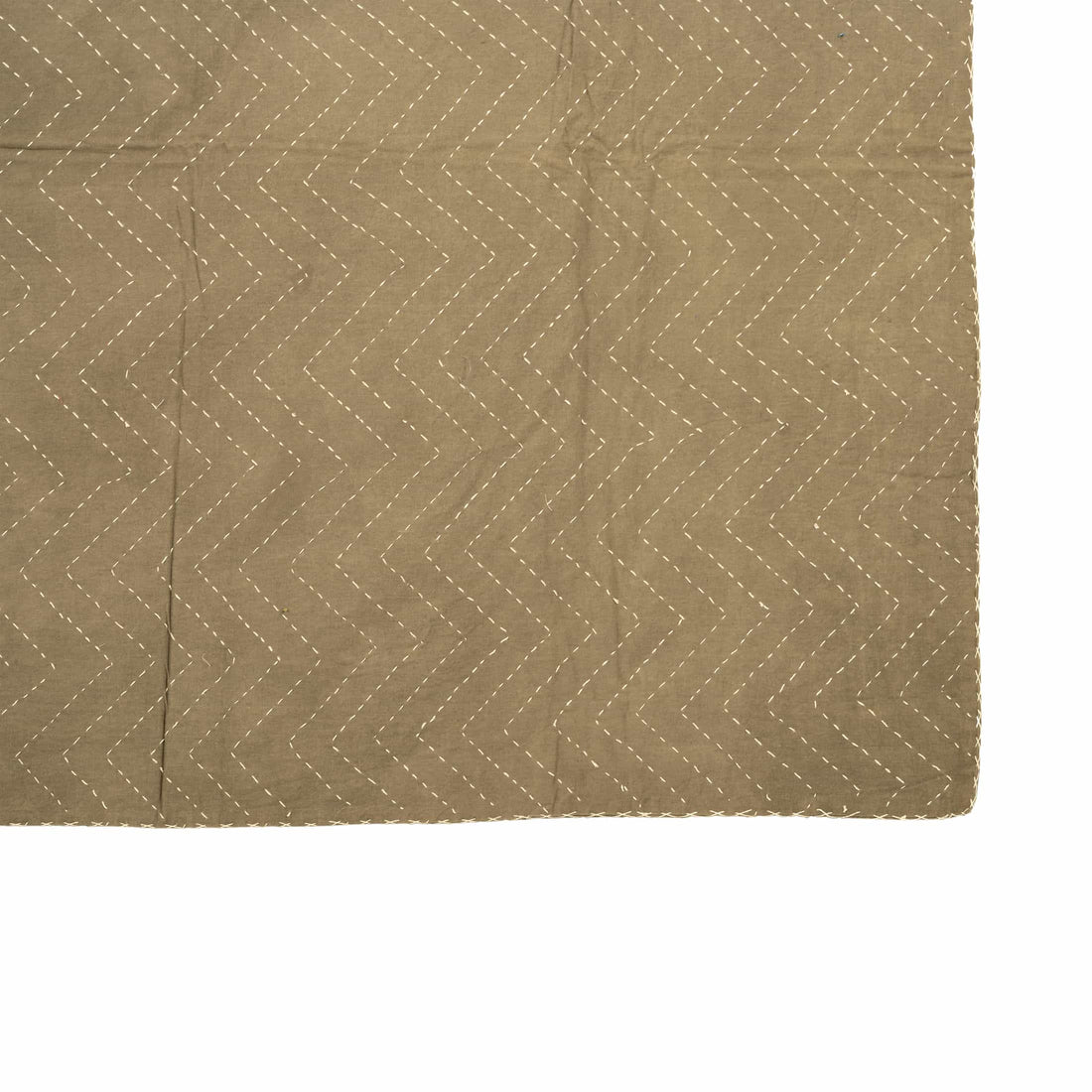 Taupe Chevron Quilted Coverlet