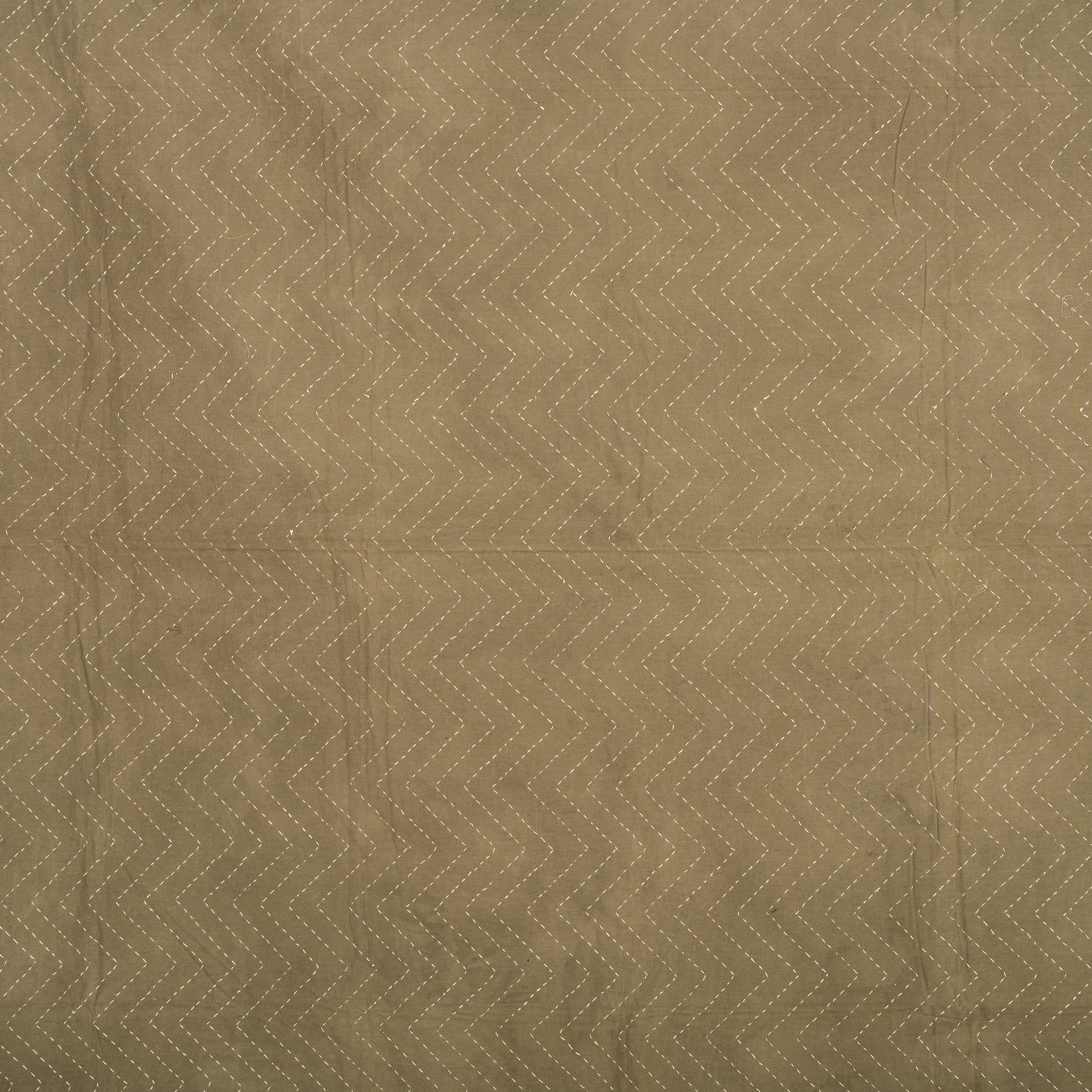 Taupe Chevron Quilted Coverlet