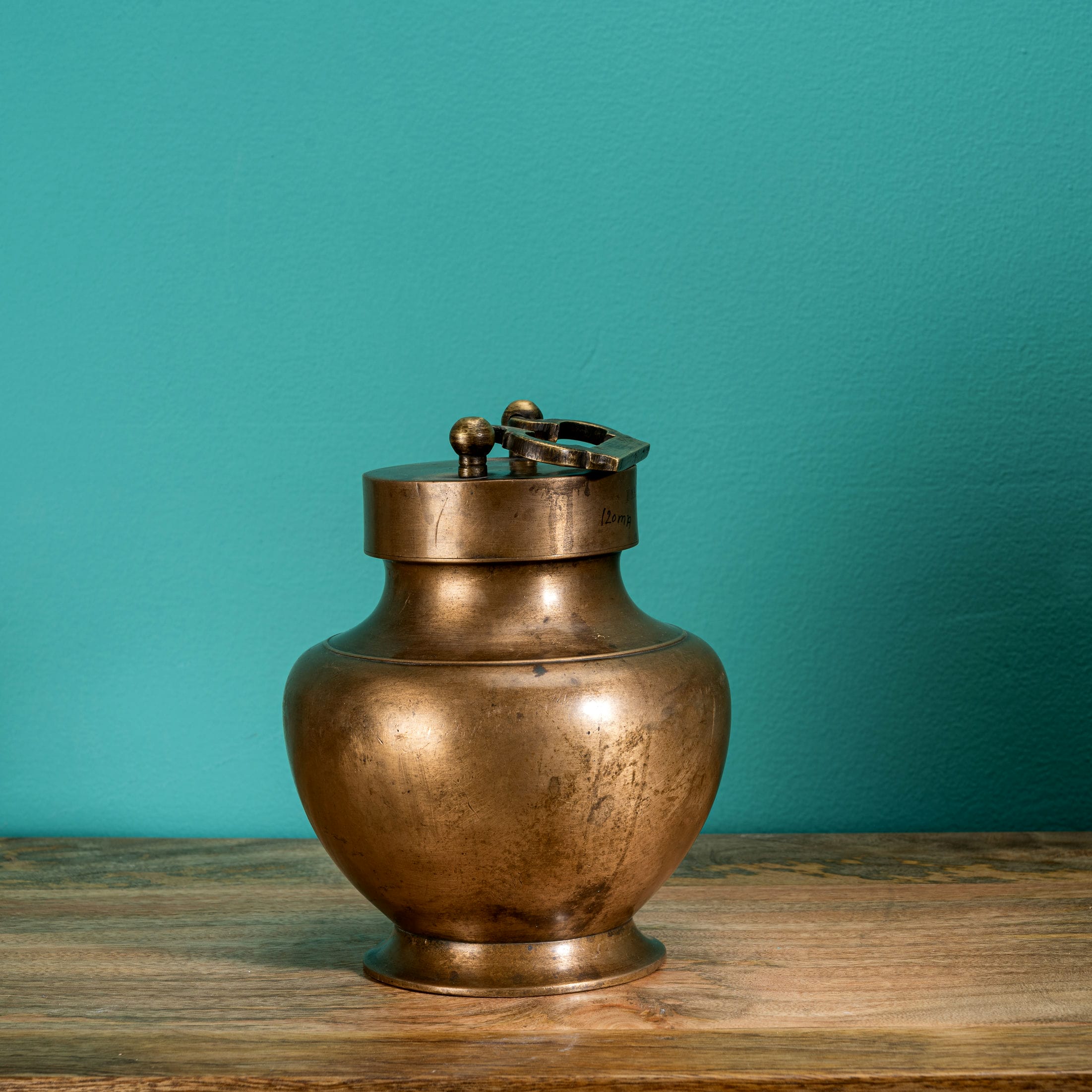 Antique Brass Locking Urn: The Sealed Guardian