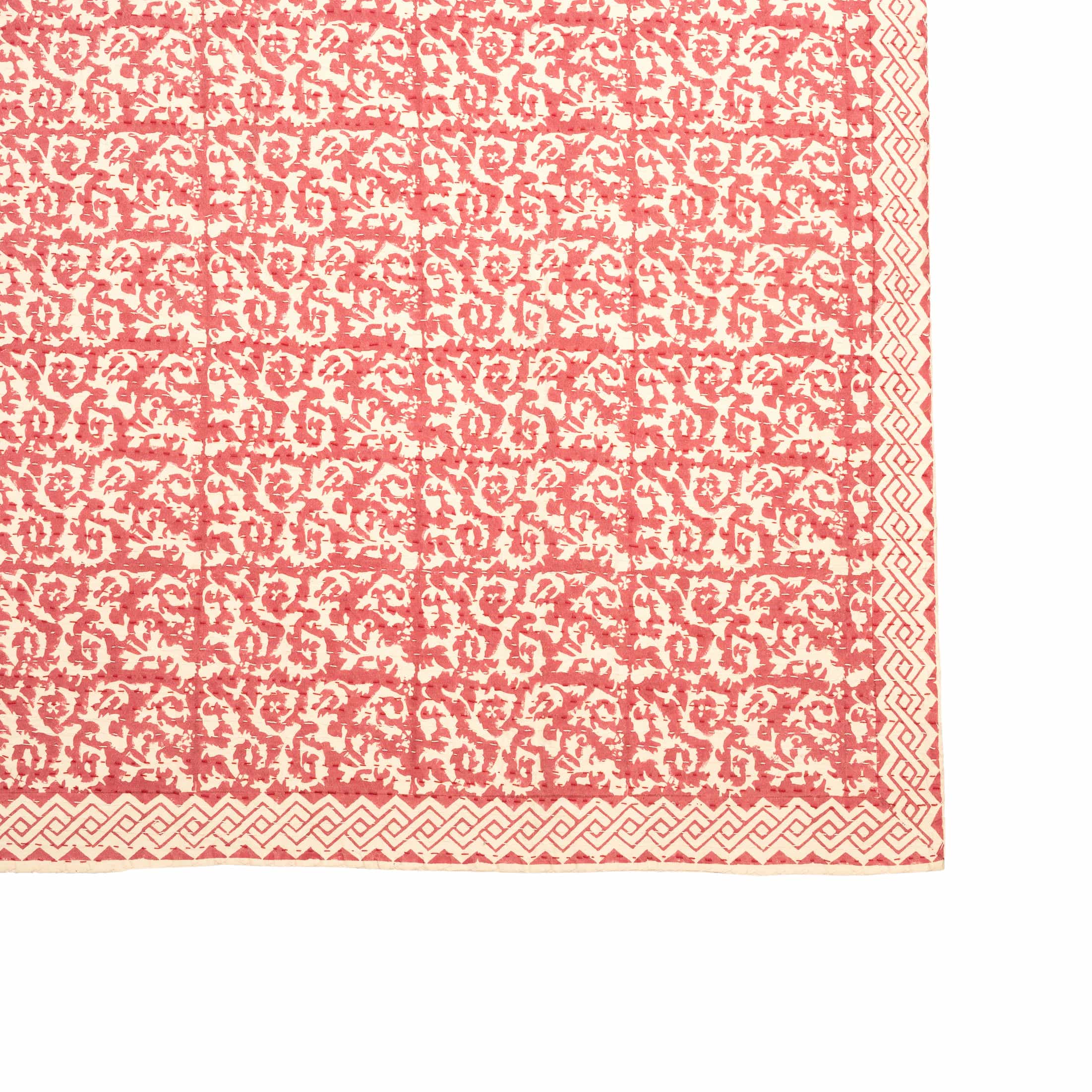 Berry Lattice Printed Coverlet
