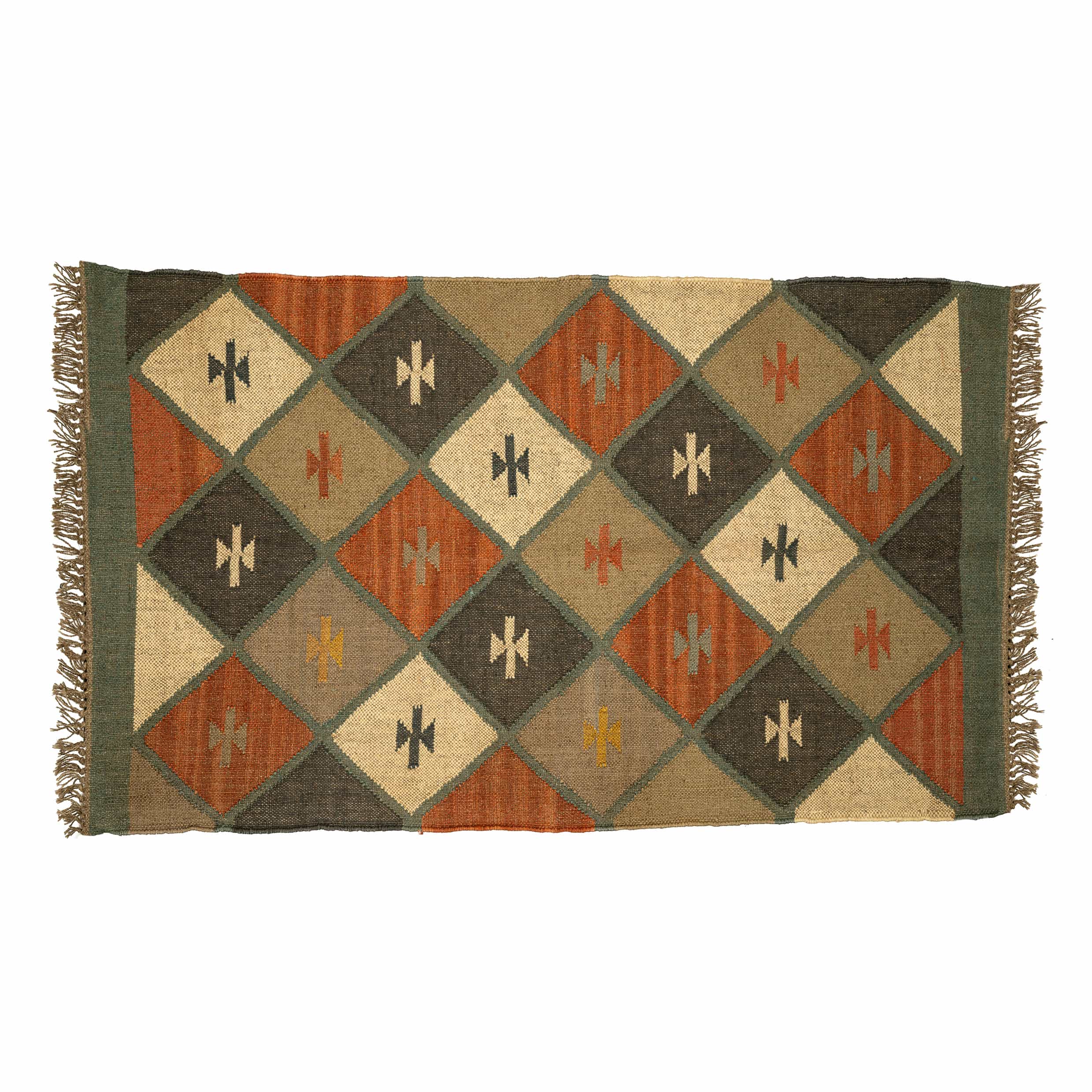 Earth Tone Harlequin Rug