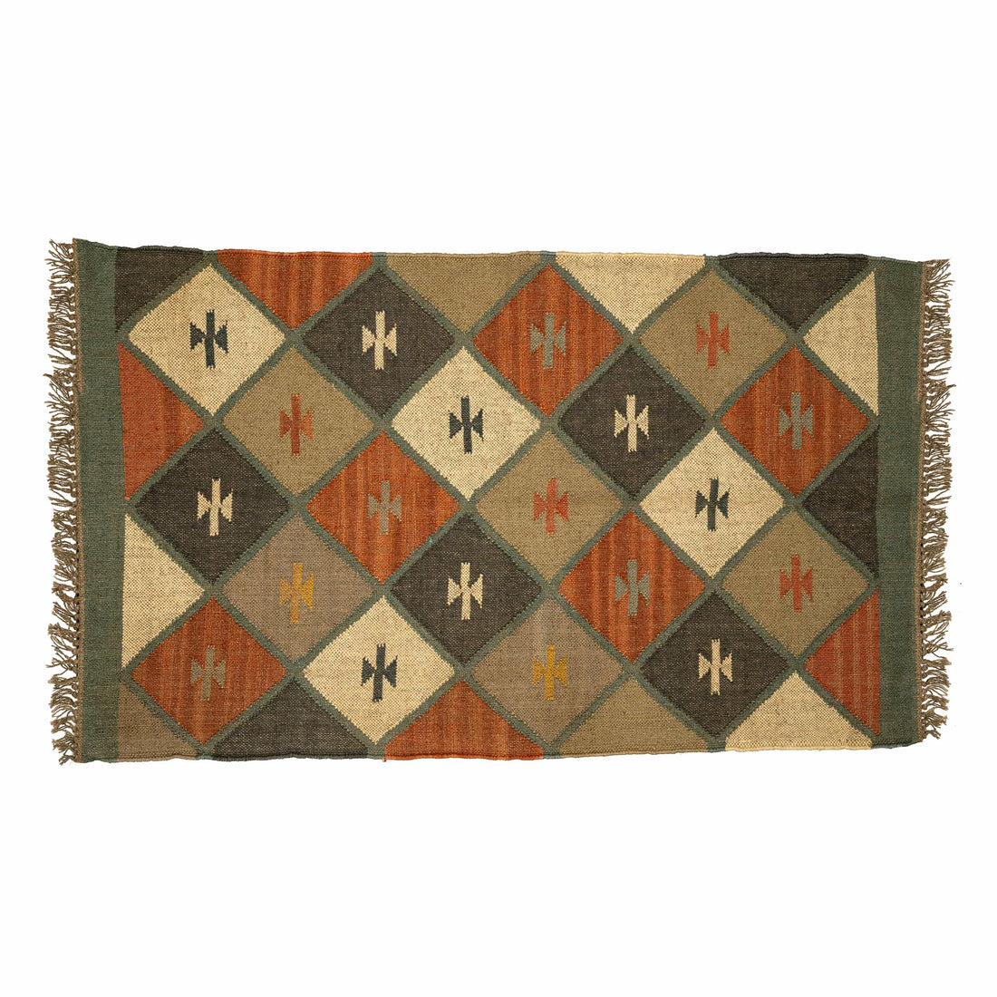 Earth Tone Harlequin Rug
