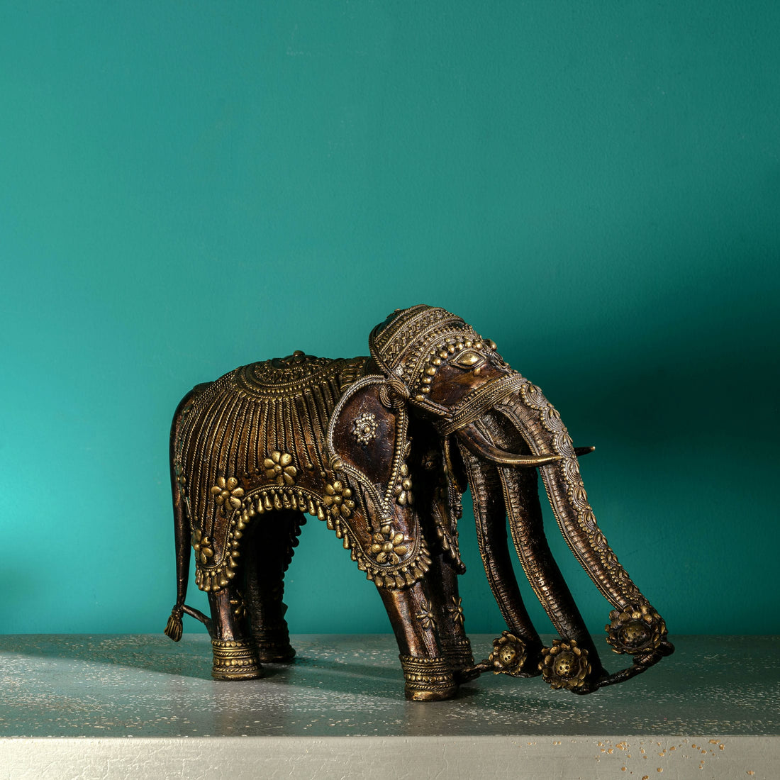 Monumental Brass Elephant Sculpture: The Sovereign Colossus