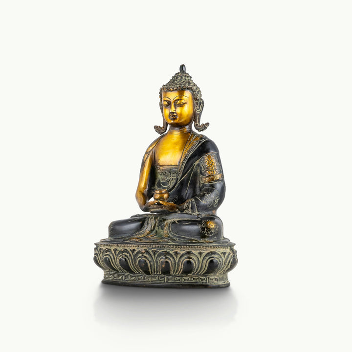 Brass sitting Buddha idol