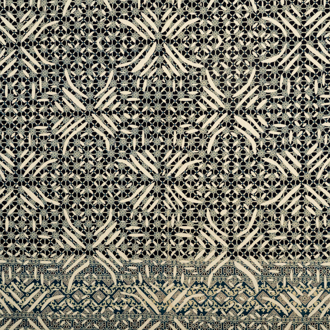 Intricate Blue Kantha Quilt