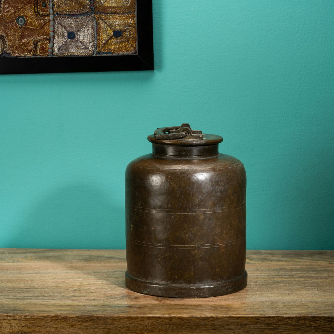 Antique Brass Cylindrical Canister: The Merchant's Drum