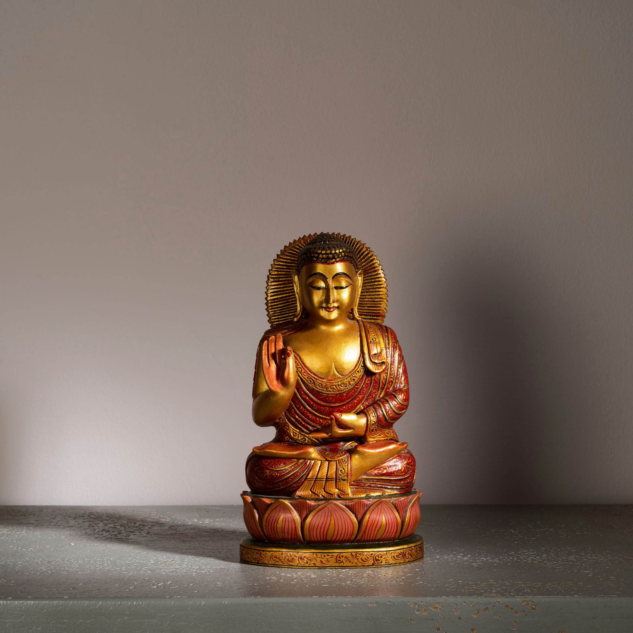 Rosewood painted buddha