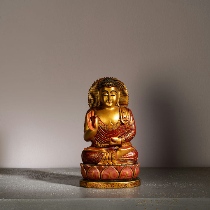 Rosewood painted buddha