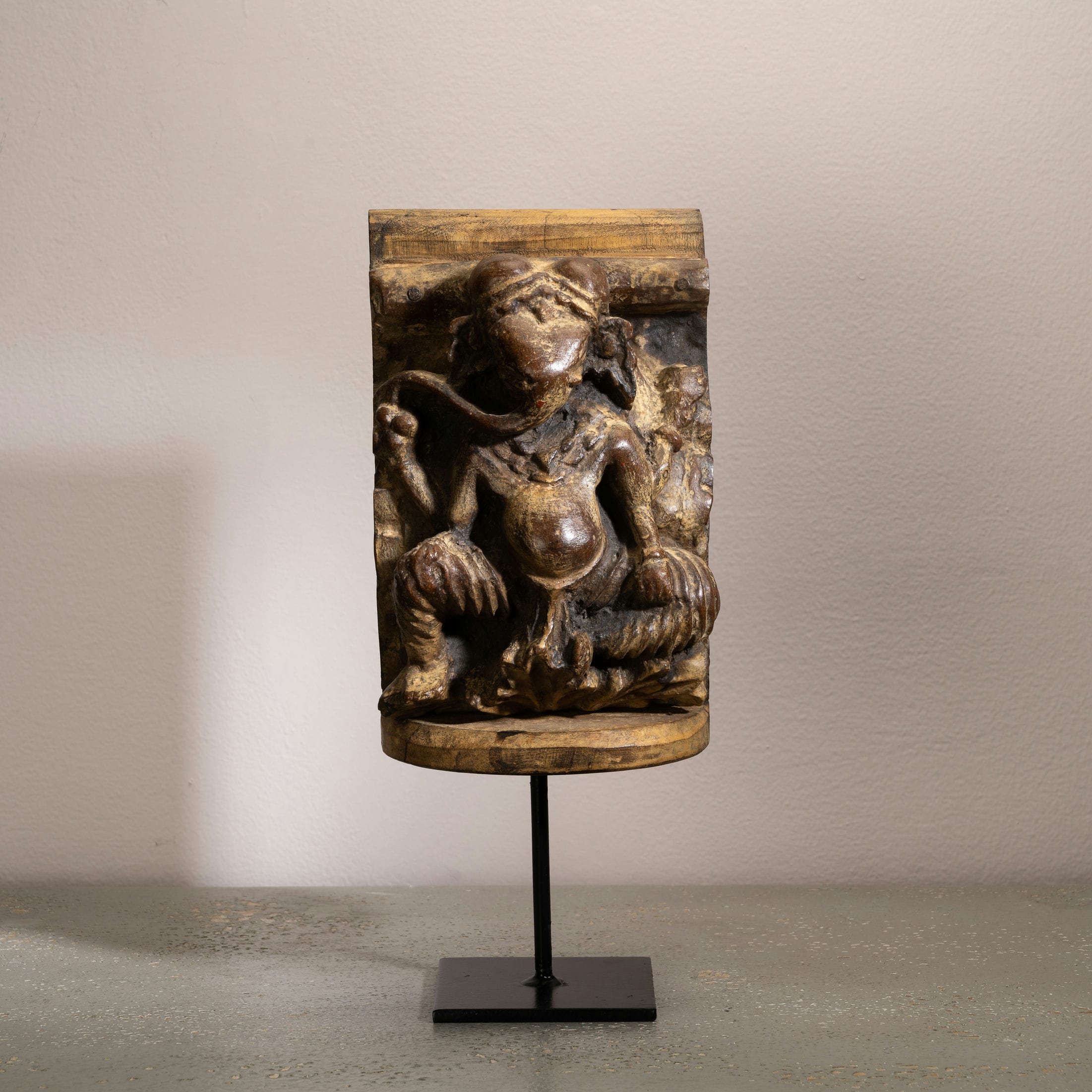 Handcarved wooden Ganesh Ji bracket