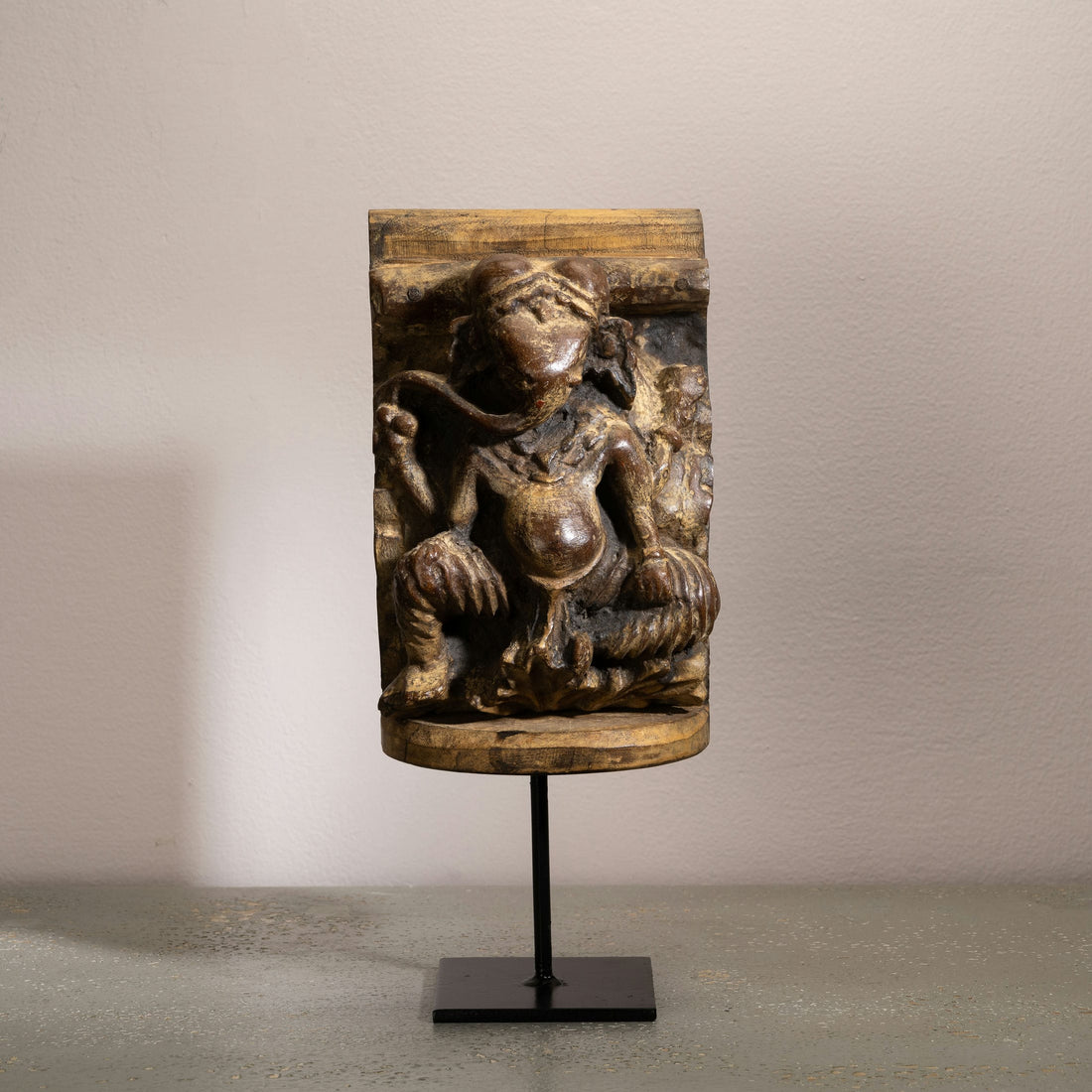 Handcarved wooden Ganesh Ji bracket