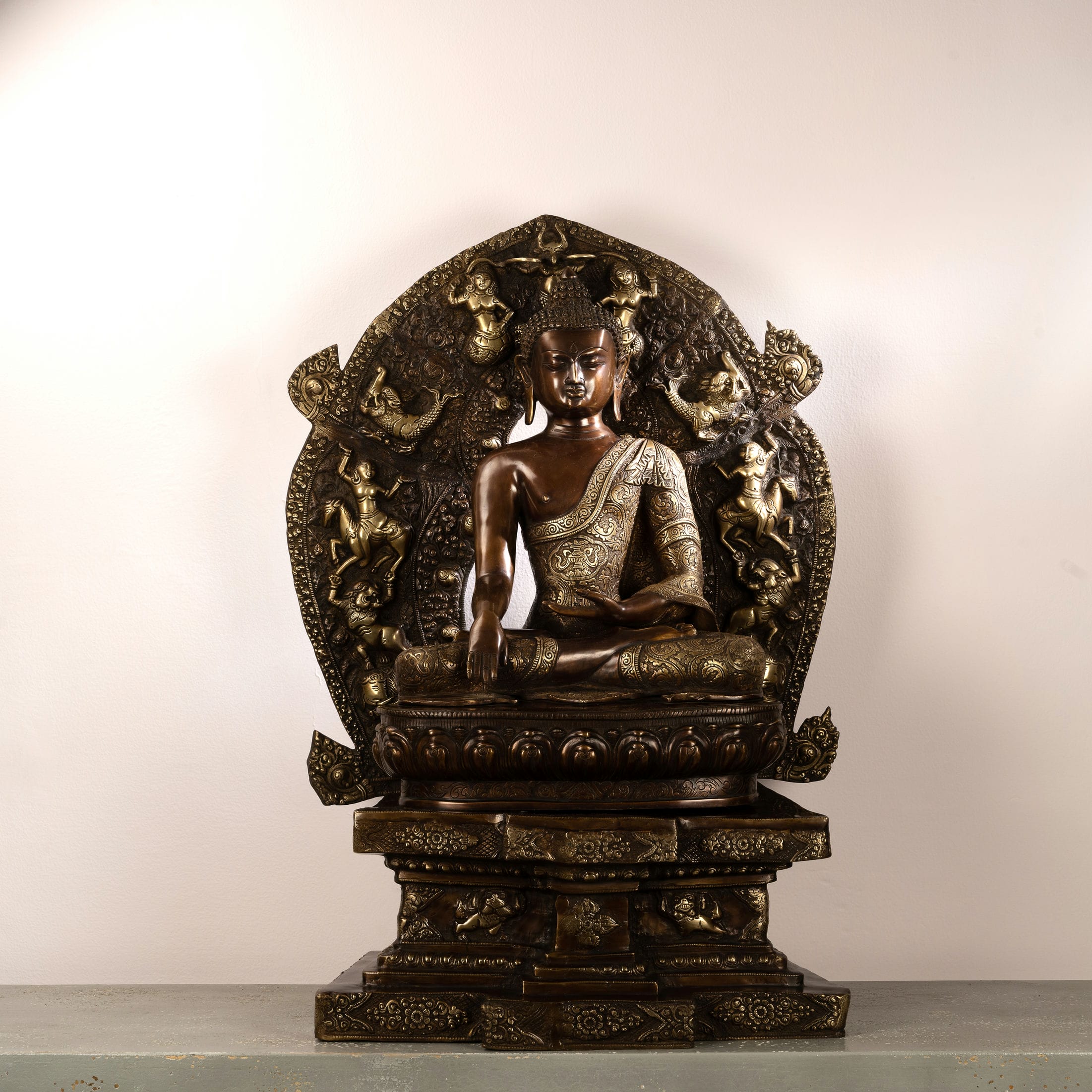 Brass brown polish sitting buddha