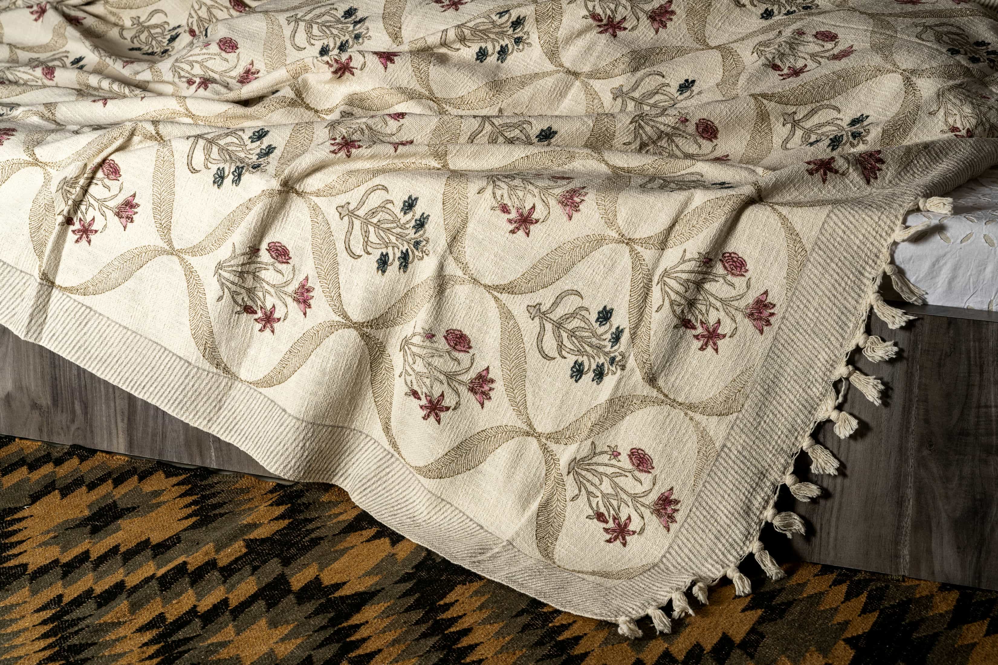 Botanical Lattice Coverlet