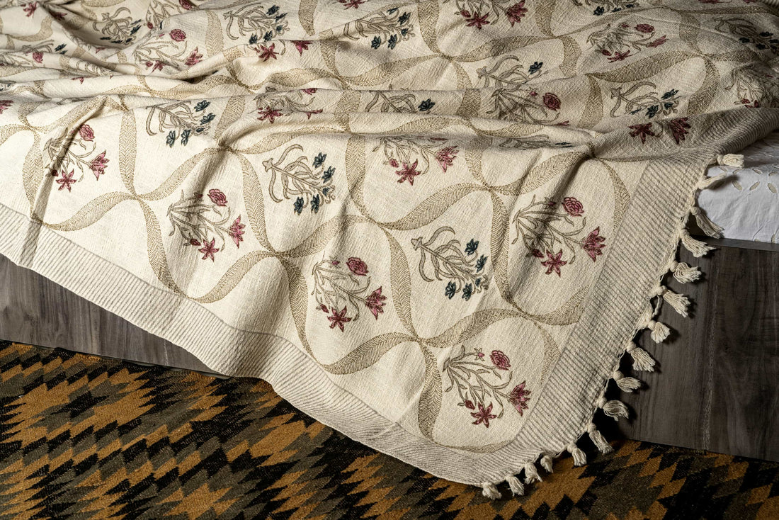Botanical Lattice Coverlet
