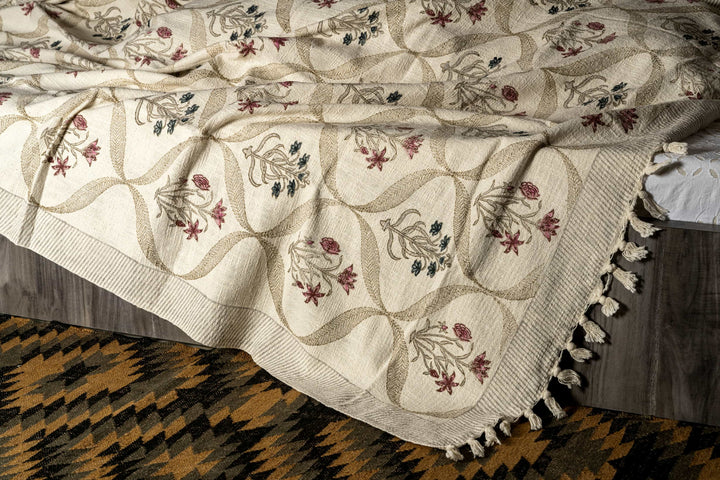 Botanical Lattice Coverlet