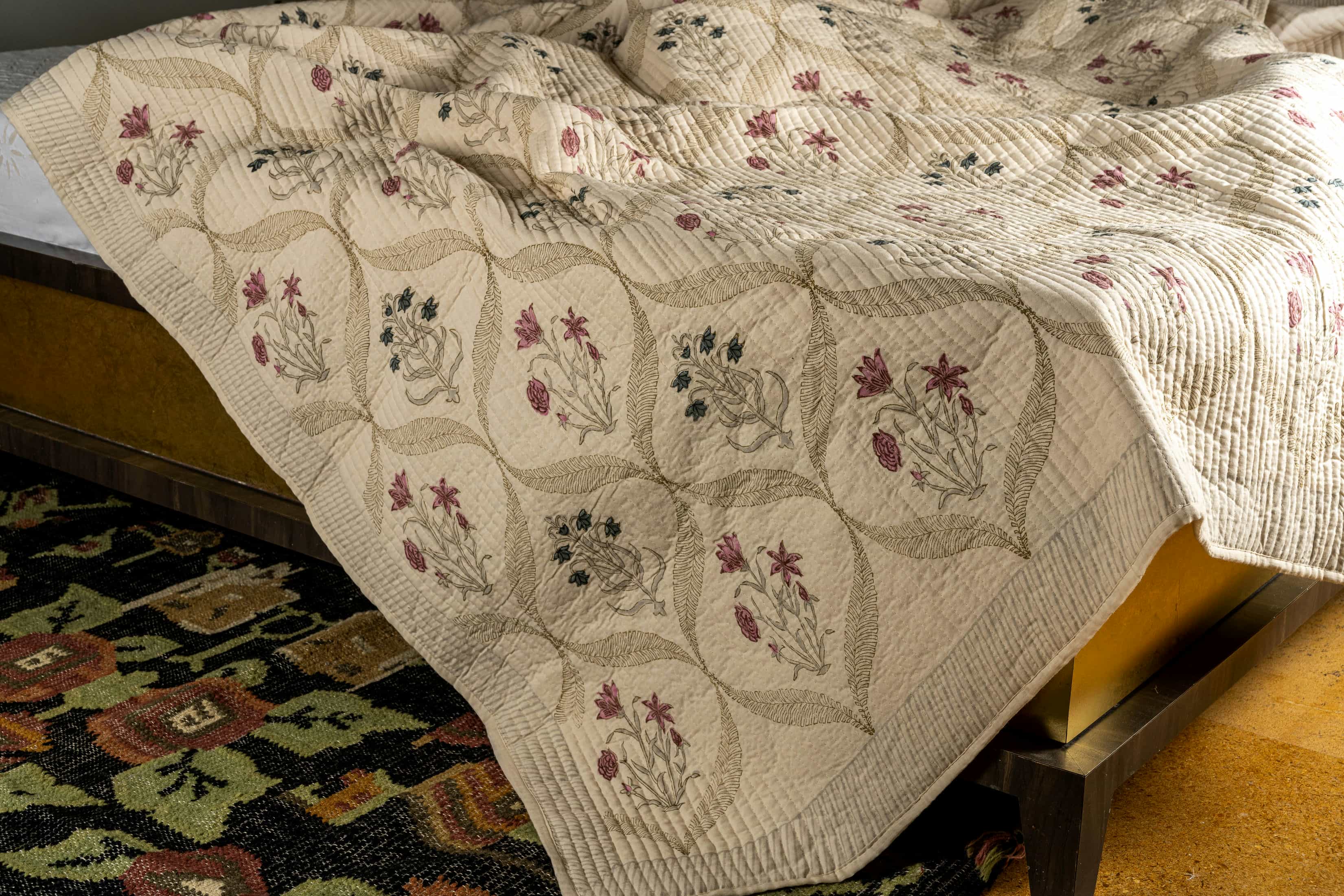 Botanical Lattice Coverlet
