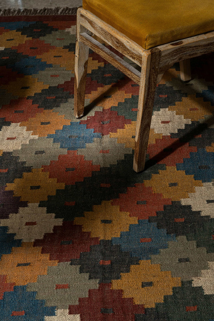 Global Checker Diamond Rug