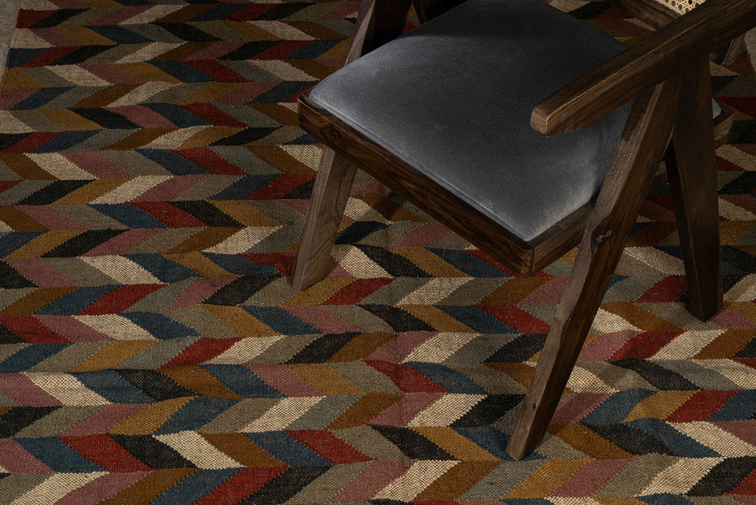 Artisan Multi-Chevron Flatweave Rug