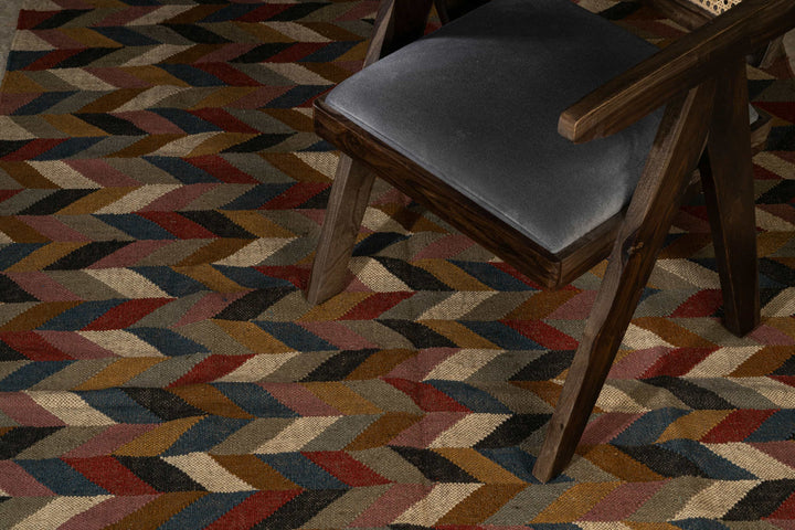 Artisan Multi-Chevron Flatweave Rug