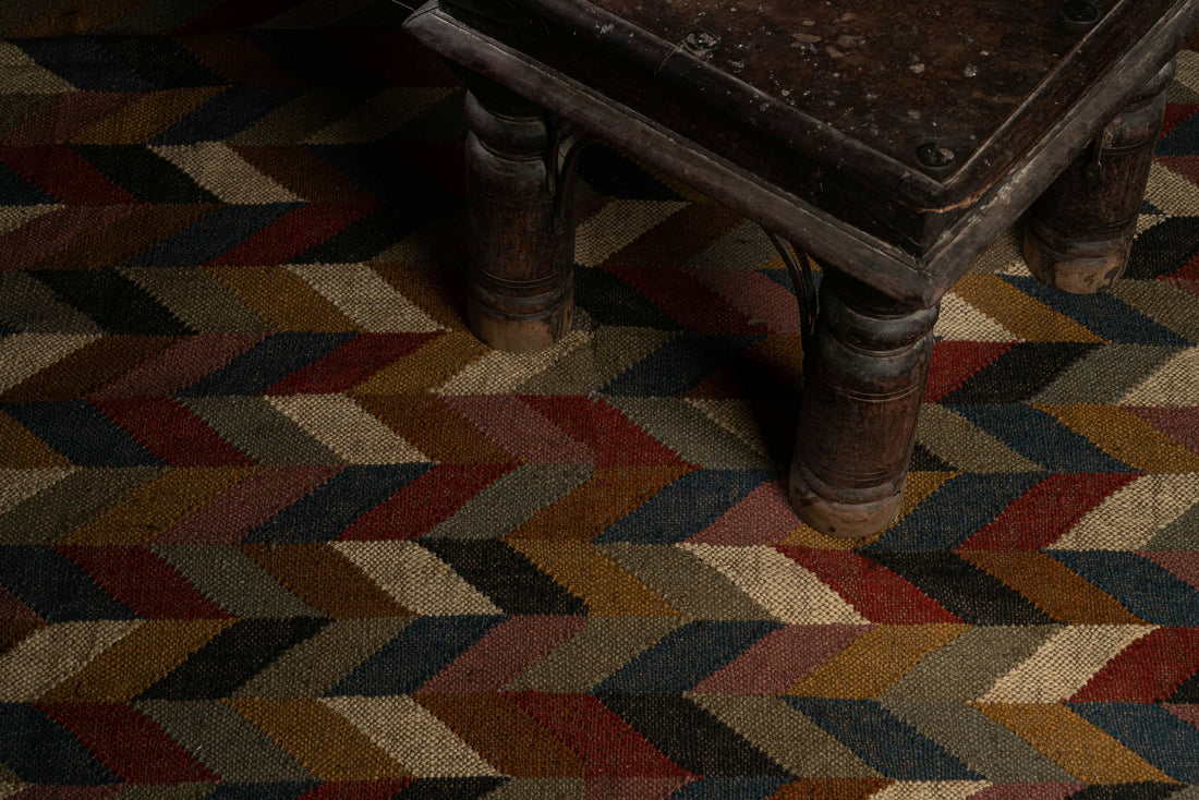 Artisan Multi-Chevron Flatweave Rug