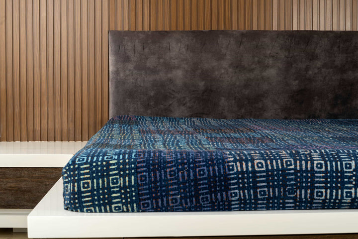 Hand-Blocked and Hand-Quilted Cotton Bedcover – Artisanal Heritage Meets Modern Comfort