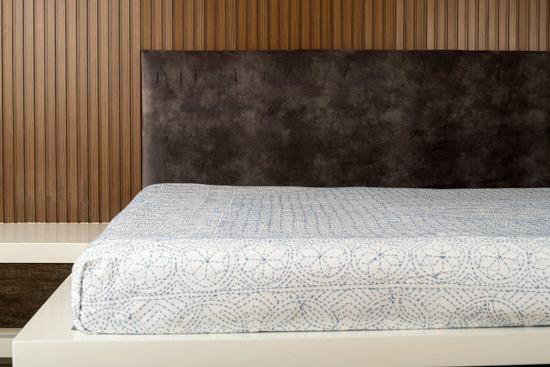Indigo Mandala Coverlet