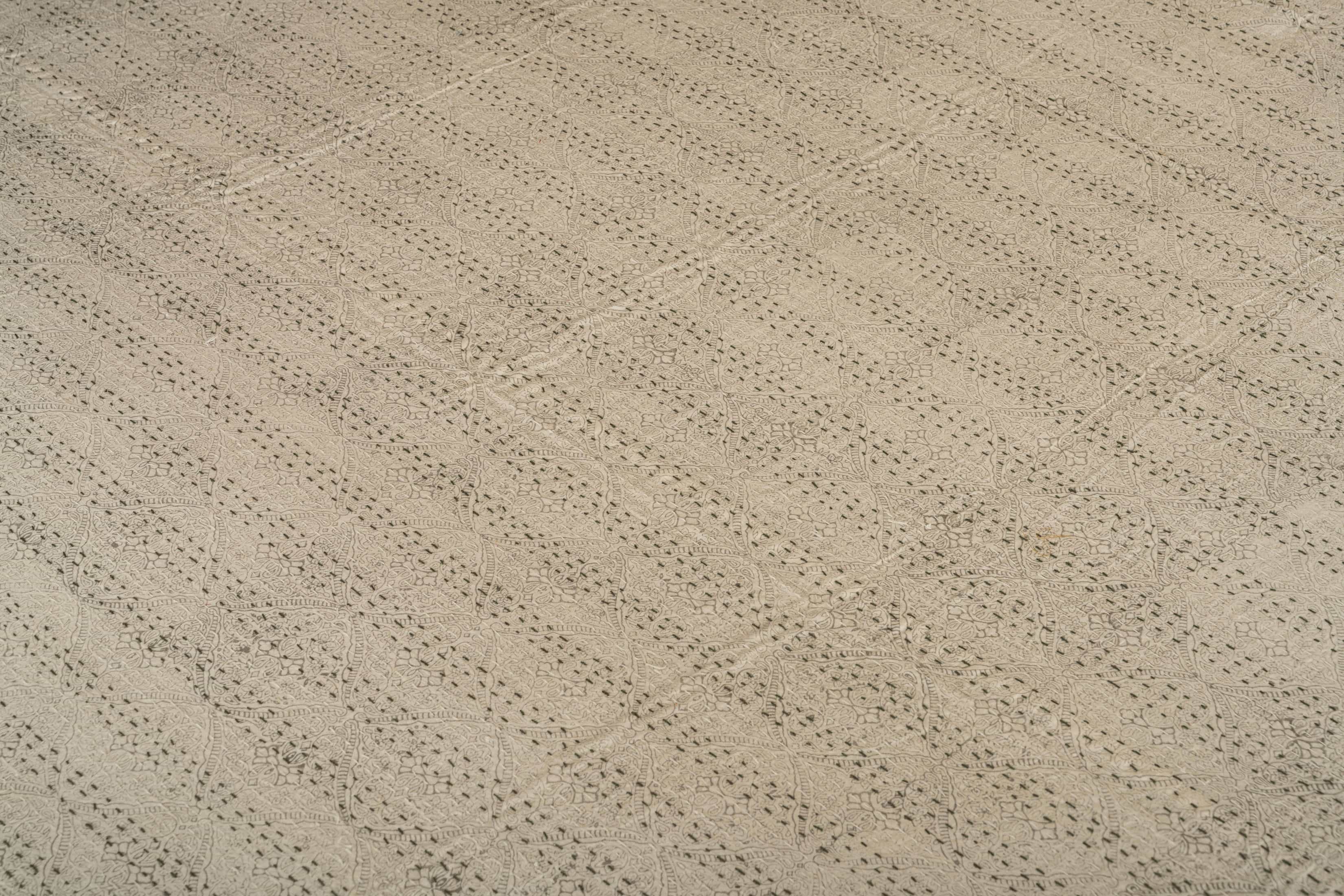 Neutral Stripe Quilted Coverlet